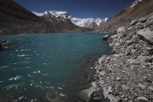 Glacier lake below Mount Everest